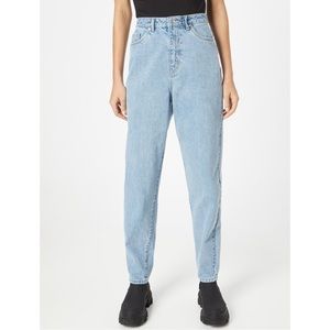 LEE Vintage 90's High Waisted Relaxed Fit Tapered Light Wash Denim Mom Jeans 18